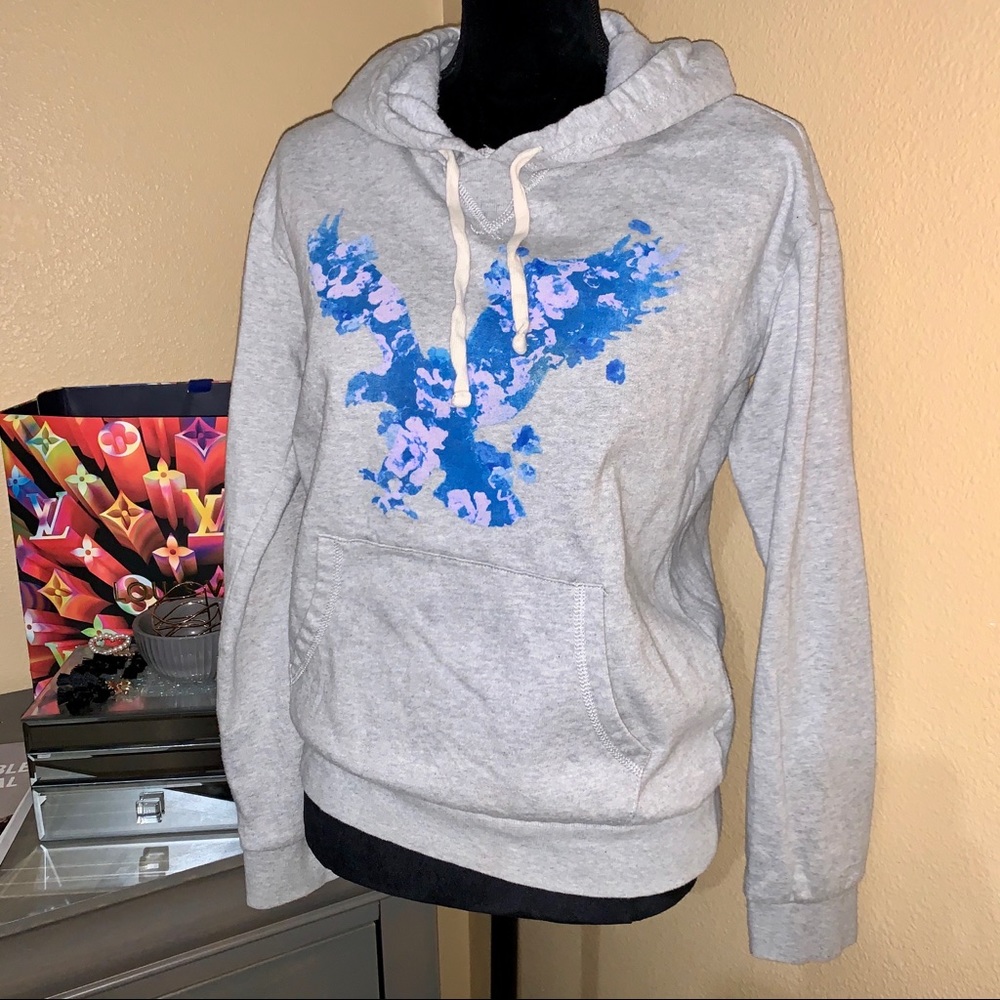 Floral Detail American Eagle Hoodie